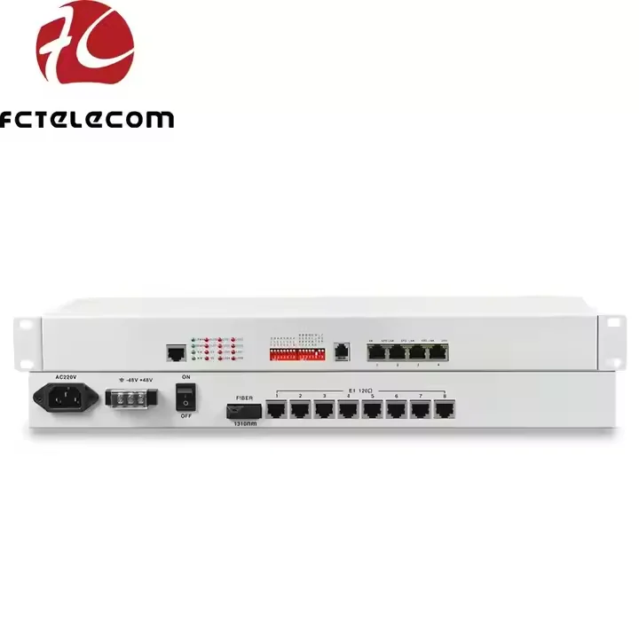 Equipo sdh pdh 8 e1 mux 8 canales e1 pdh multiplexor 120ohm E1