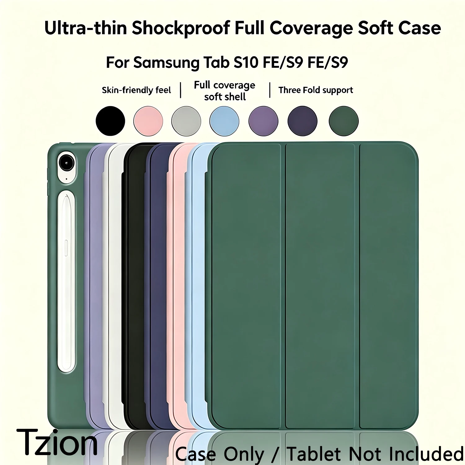 For Samsung Galaxy Tab A7 A8 A9 A11 S6 S7 S8 S9 S10 FE + Lite Plus 8.7 10.4 10.5 10.9 11 Magnetic Flip Smart Cover Tablet Case