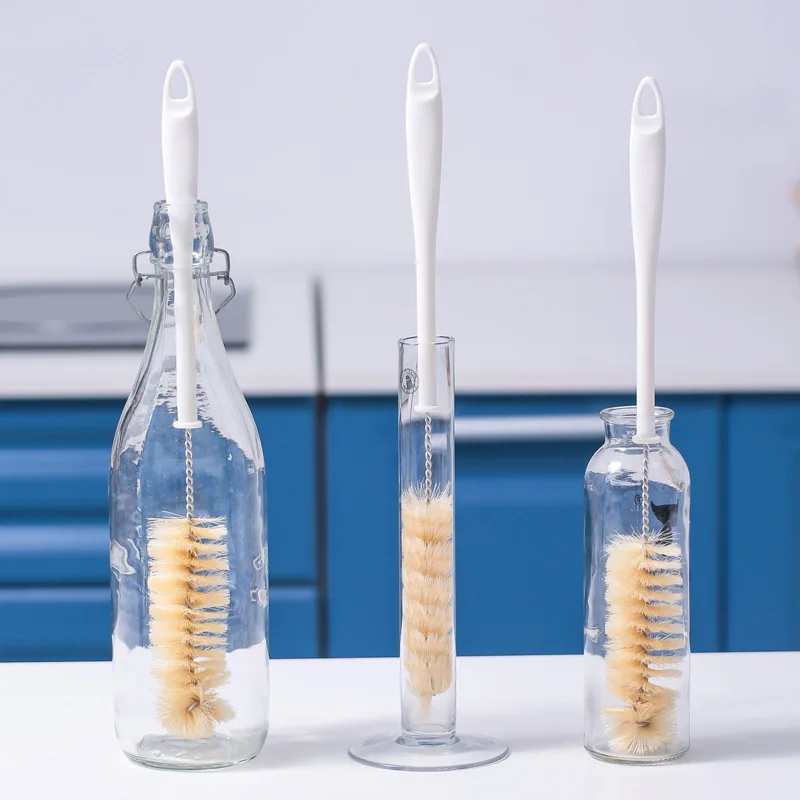 Long Handle Bottle Brush Nylon Spiral Cleaning Brushes Straws Glasses Tube Practical Clean Tools
