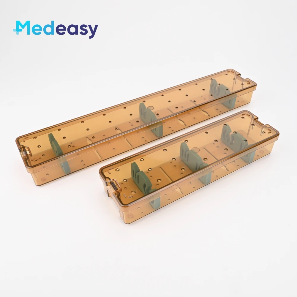 PPSU Plastic Endoscope Sterilizing Box Tray Case Autoclave Sterilization Container for Surgical Instruments