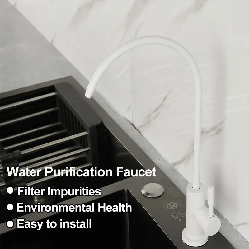 White Color Drinking Water Filter Faucet Kitchen Direct Drinking Tap Swivel Purifier Tap