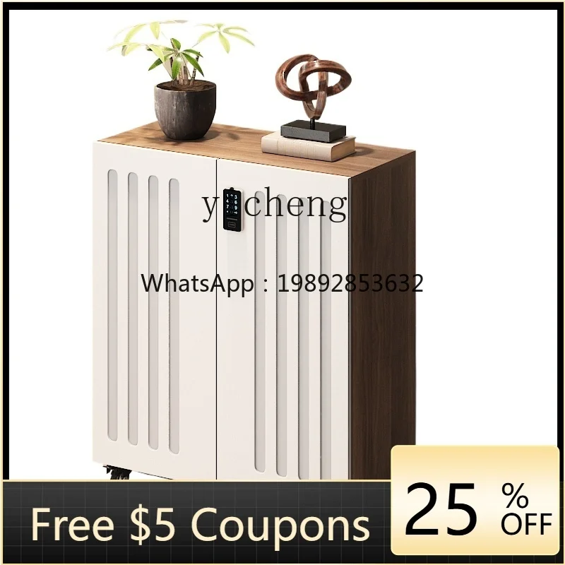 

Zc Household Shoe Cabinet with Lock Doorway Corridor Password Lock Corridor Lockable High Door Cabinet