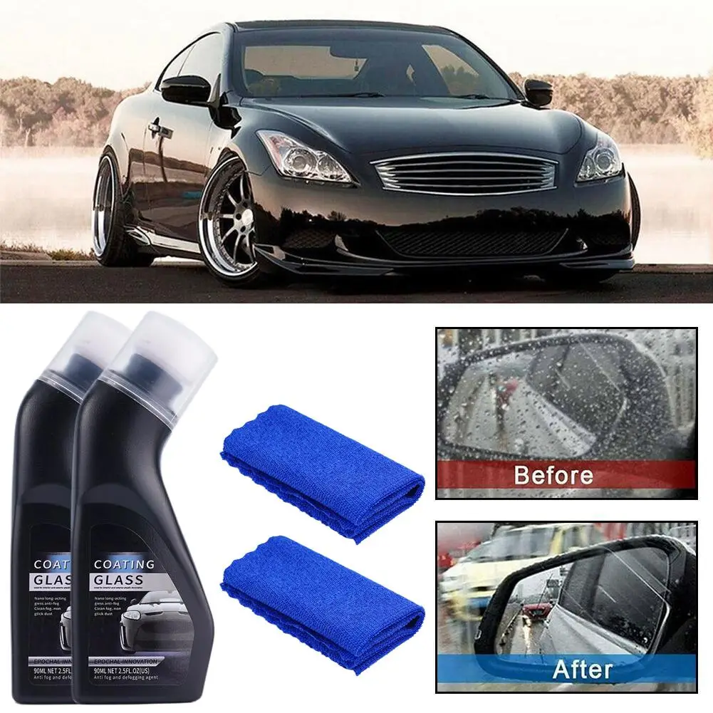  1/2PCS Car Anti-fog Spray For Windshield Waterproof Coating Agent Truck SUV Glass Antifog Coating Agent 90ml/180ml Accesorios