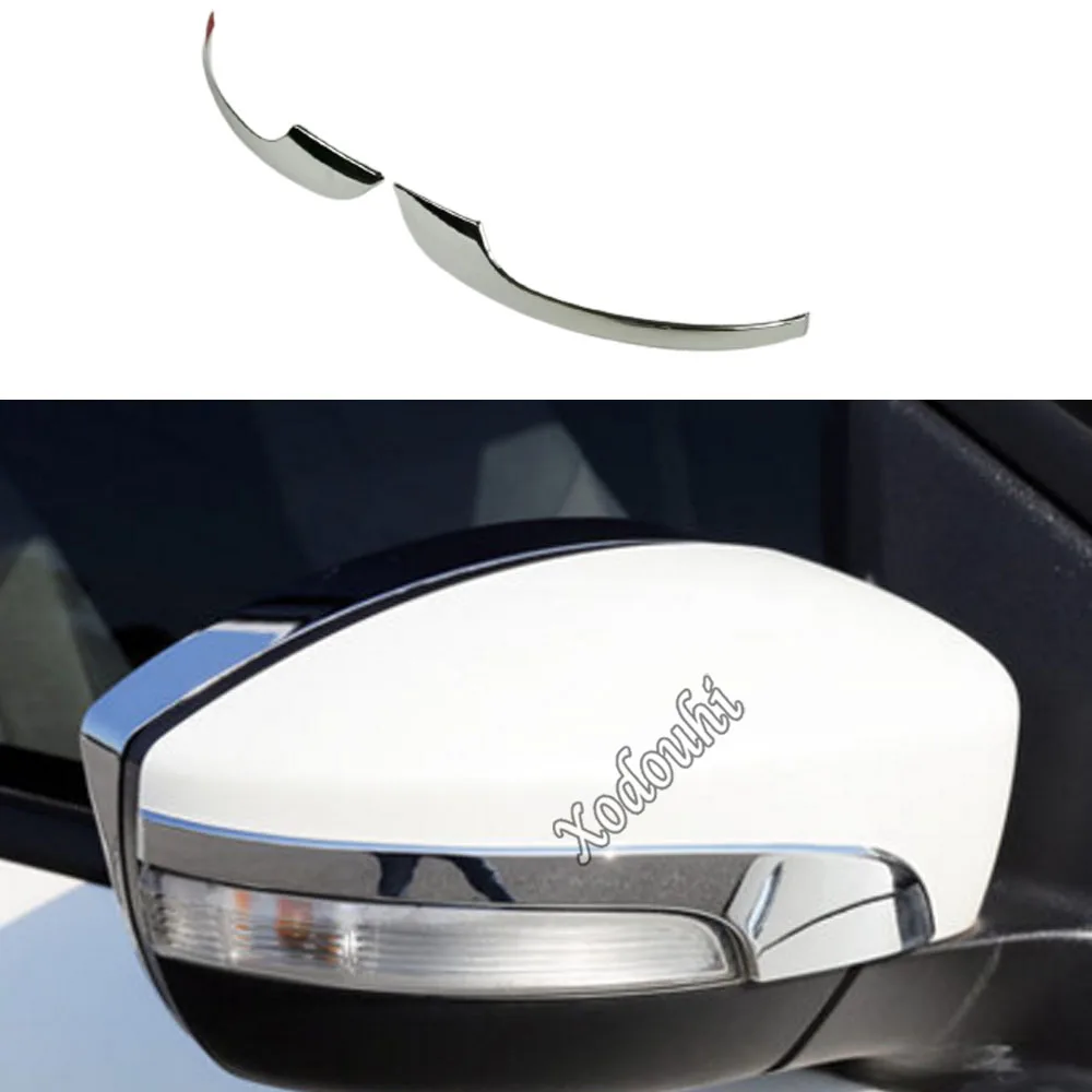 

For Ford Kuga Escape 2013 2014 2015 2016 2017 2018 2019 2020 ABS Rear View Rearview Side Mirror Cover Stick Trim Frame Eyebrow