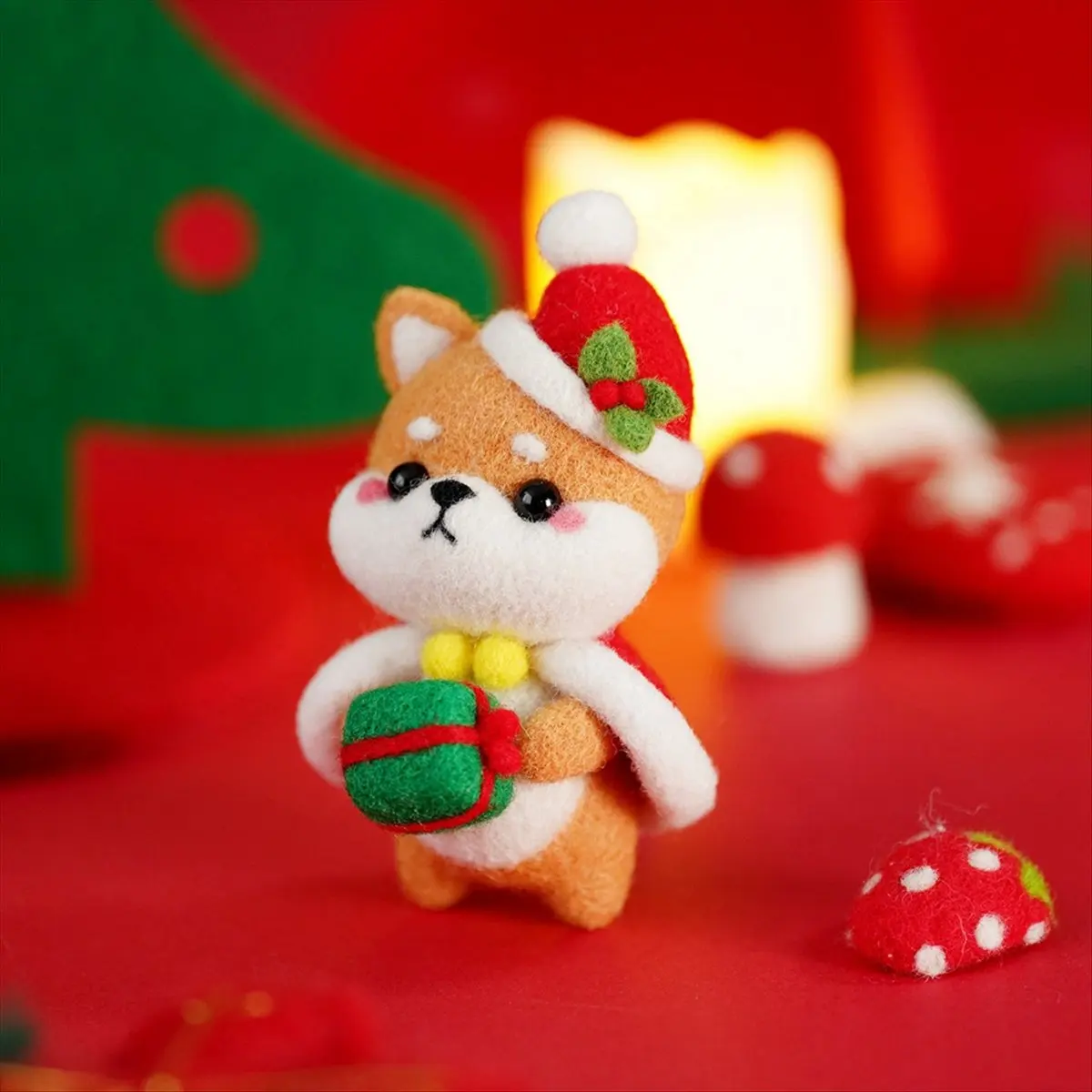 2026 + Christmas Dolls Needle Felting Kits for Beginner,Needle Felting Kit,Felt Needles,Foam Pad,Felt Cloth,Instruction