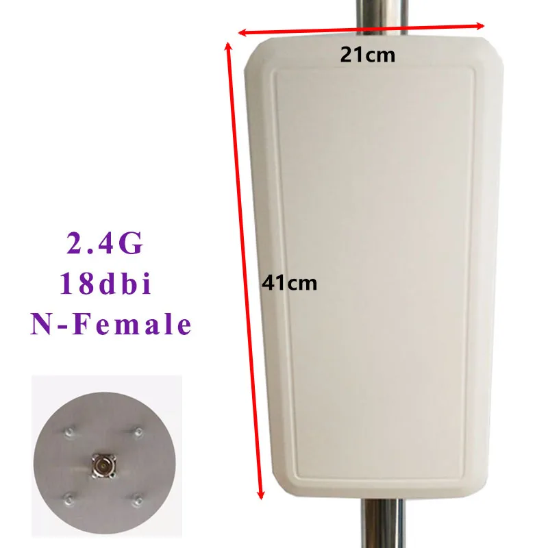 Imagem -04 - Antena Painel Wifi Intempéries Direcional ao ar Livre Pólo de Sinal de Rede sem Fio Mastro 20dbi 2.4ghz 24002483 Mhz 18 15dbi