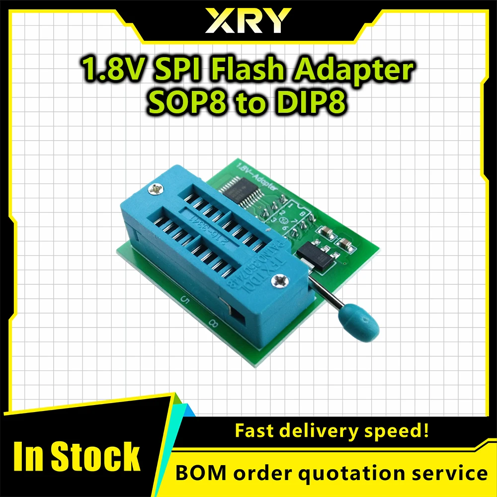 CH341 1.8V Adapter For iphone Or motherboard 1.8V SPI Flash SOP8 DIP8 W25 MX25 use on programmers TL866CS TL866A EZP2010 EZP2013