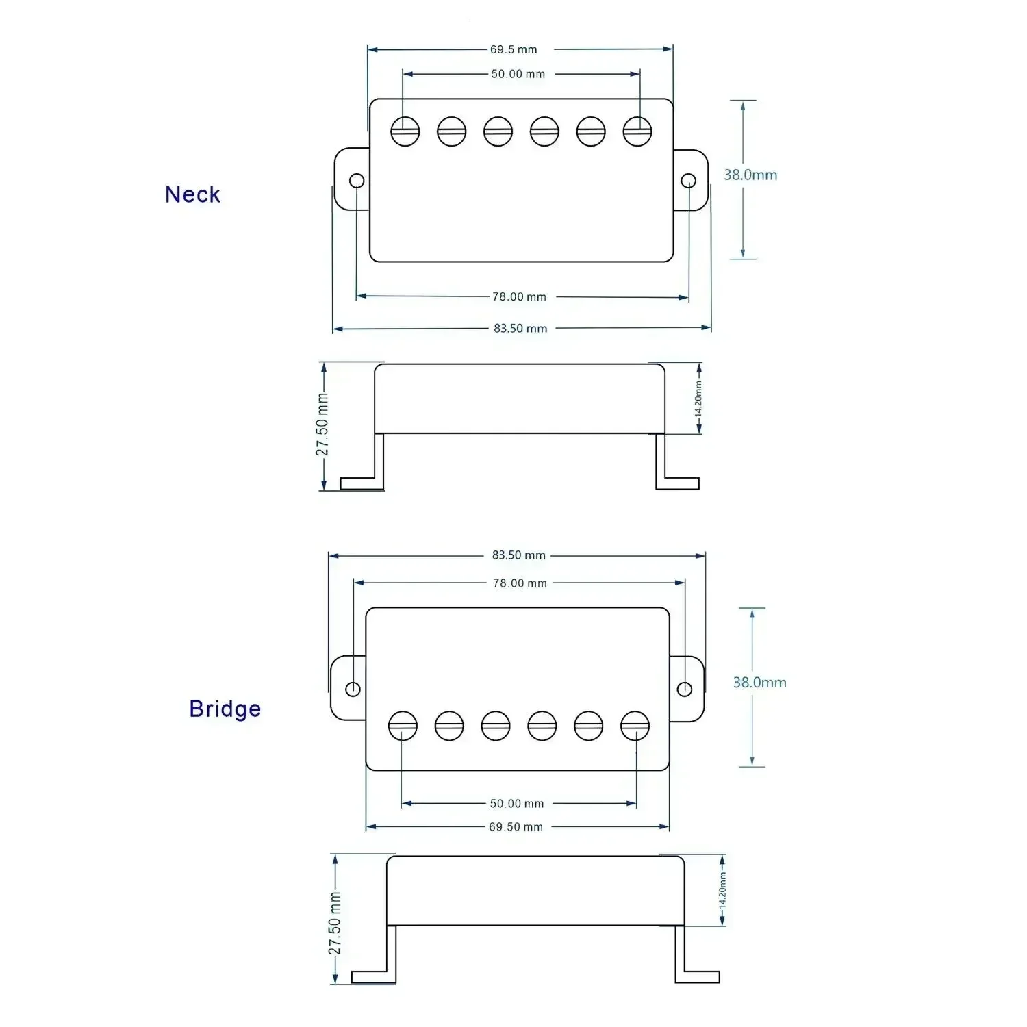 

Beyond Music Shop Store--Guitar Pickups 498R/498T Alnico V Humbucker Pickup Set 4Conductor for Electric Guitar Replacement Parts