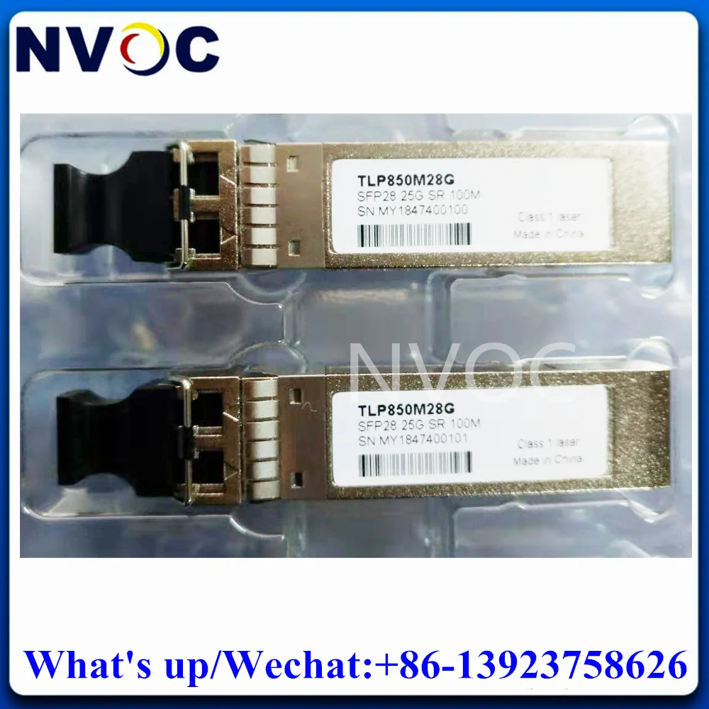 5Pcs 25G-850nm-0.1km-SFP28 MMF 850nm 100M DOM SR 02311KNR Fiber Optic Transceiver,16G SFP+ Duplex LC Connector Module