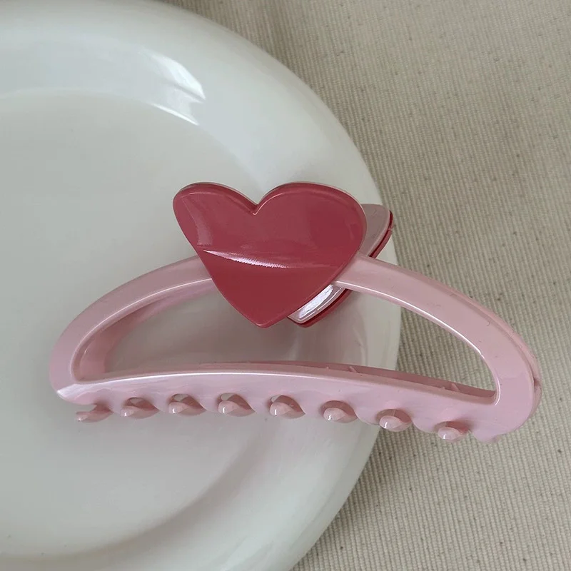 1 Stück Liebe Haarspange Dopaminfarben Serie Hai Clip für Frauen Kopfbedeckung Mode Haarklammern Hochsteckfrisur Haarnadel Geeignet für den täglichen Gebrauch – Detail 5