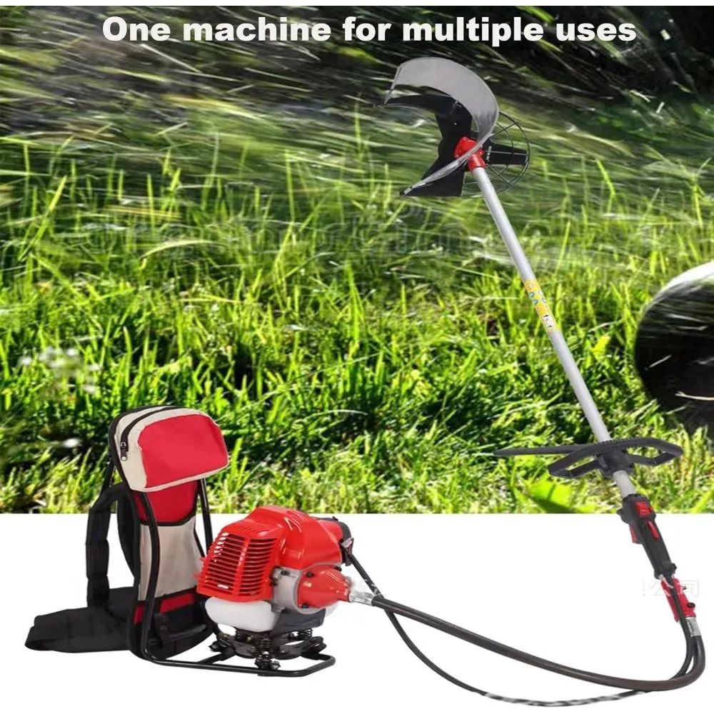 52cc Weed Wacker Gas Powered, Multifunctional Gas Powered Hedge Trimmer, Cordless 2-Stroke Gas Hedge Trimmer, Suitable for Home,