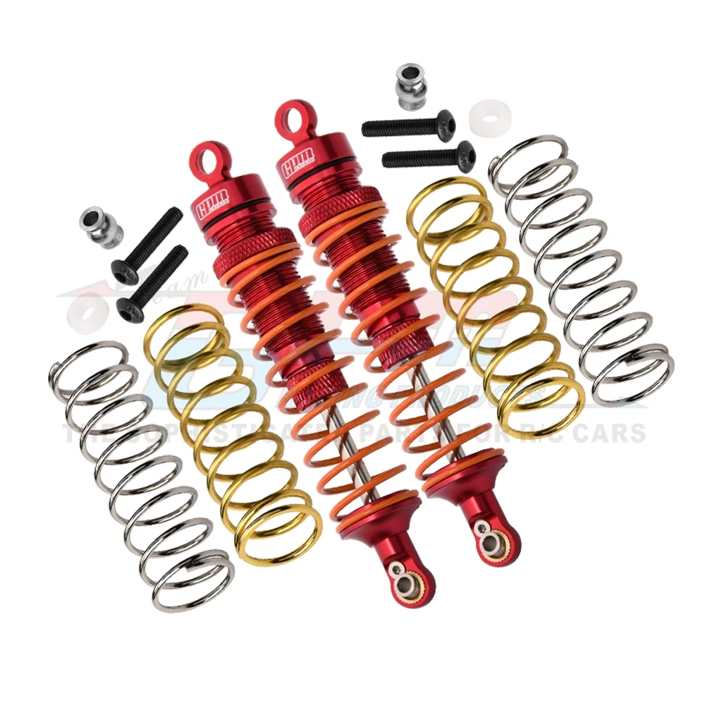 GPM Metal Aluminium 102MM Bold Rear Shock Absorber Assembly for Traxxas 1/10 Rustler Hoss Slash 4X4 VXL RC Car Upgrade Parts RC