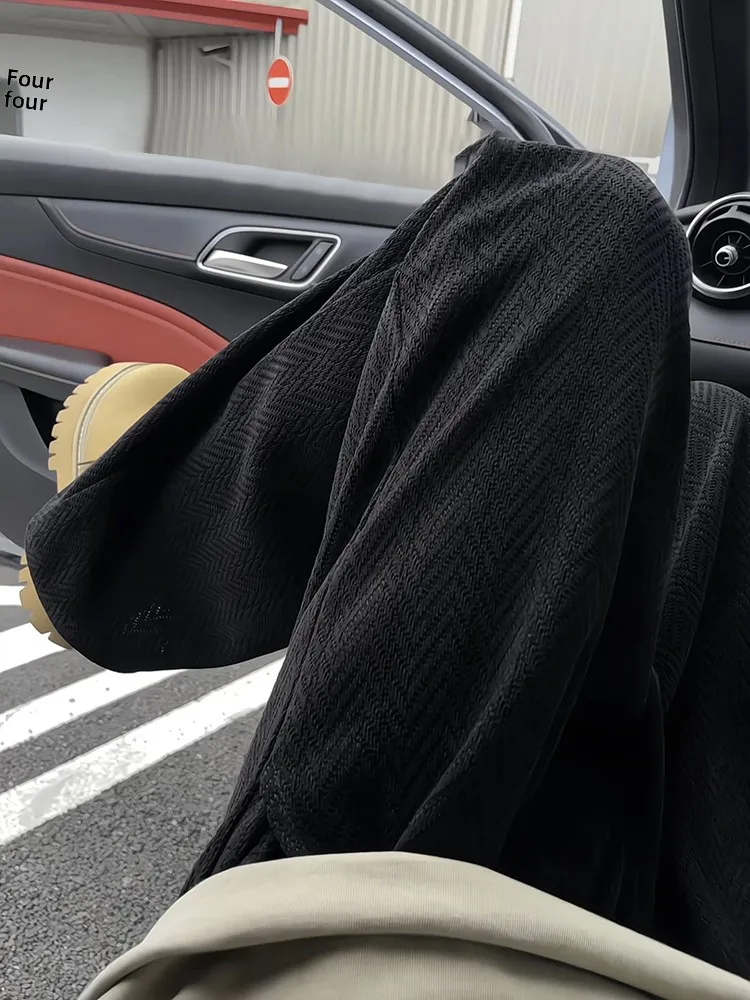 

Мужские спортивные брюки Bla American Retro с узором «пшеничный колос», осенне-зимние, прямые, драпированные, слегка расклешенные, свободные, в стиле кэжуал