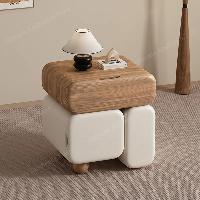Tiroirs De rangement tables De chevet Style crème mignon Table De chevet esthétique De luxe Design Simple Mesa De Noche meubles De chambre