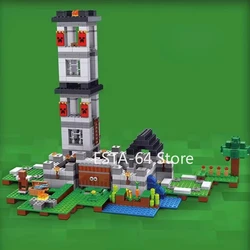 984PCS Fortification Building Blocks Bastion Log Cabin 21127 Model Assemble Bricks Toys Gifts Children Boy Adult