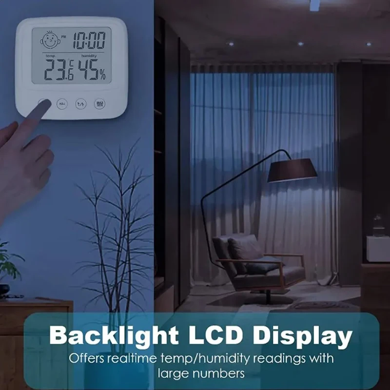 2025년형 LCD 디지털 실내 온습도계 백라이트 실내 전자 온습도계 온도계 기상 관측소