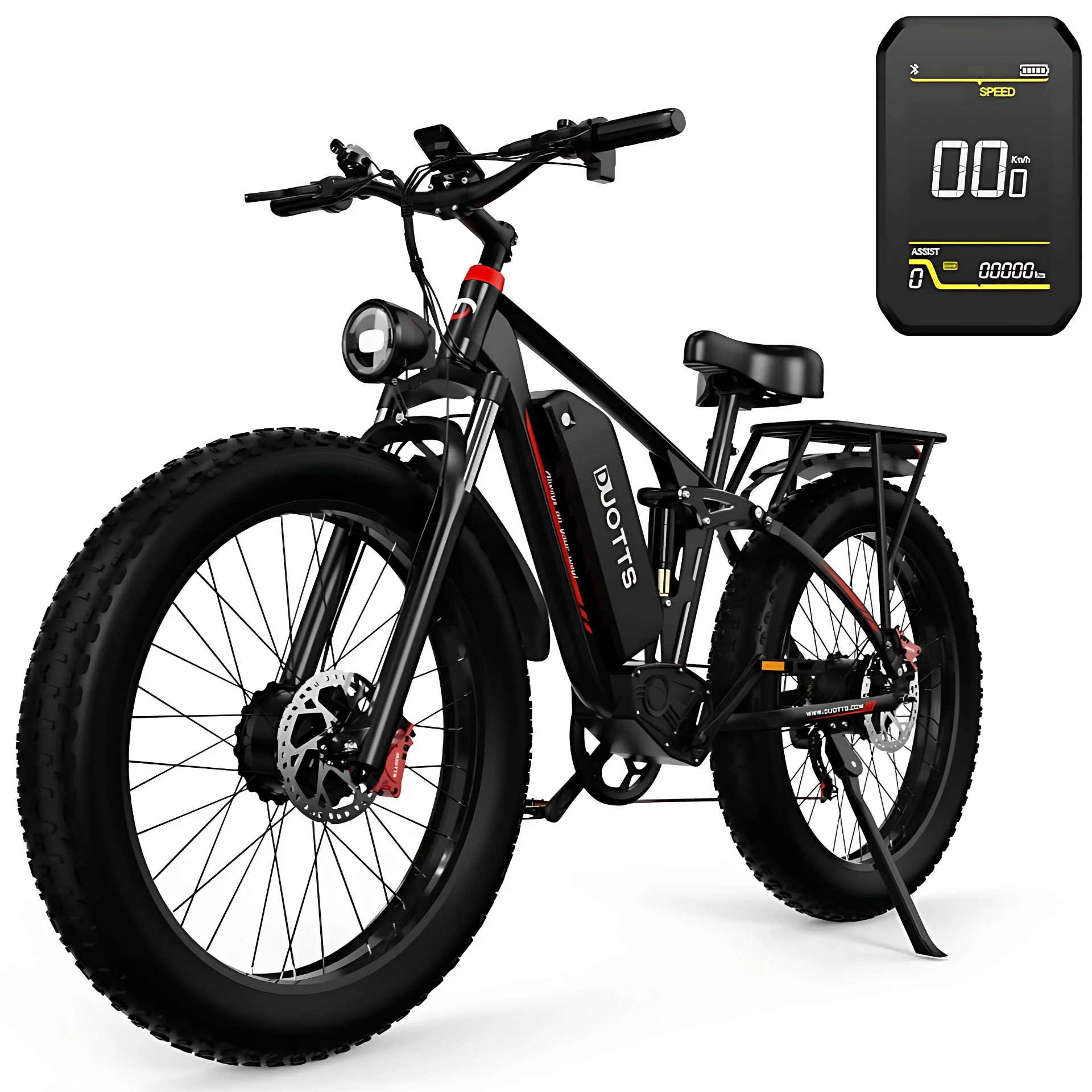 

S26 Electric Bicycle 1500W Dual Motors 48V20AH Lithium Battery Electric Bike Hydraulic Brake 26*4 Inch Fat Tire Mountain E-bike