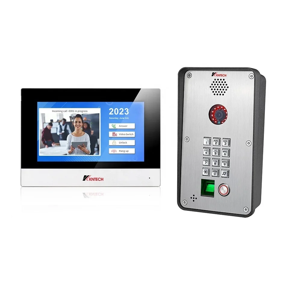 Industrial Public Fingerprint Access Control Video Intercom Emergency Phone KNZD-58