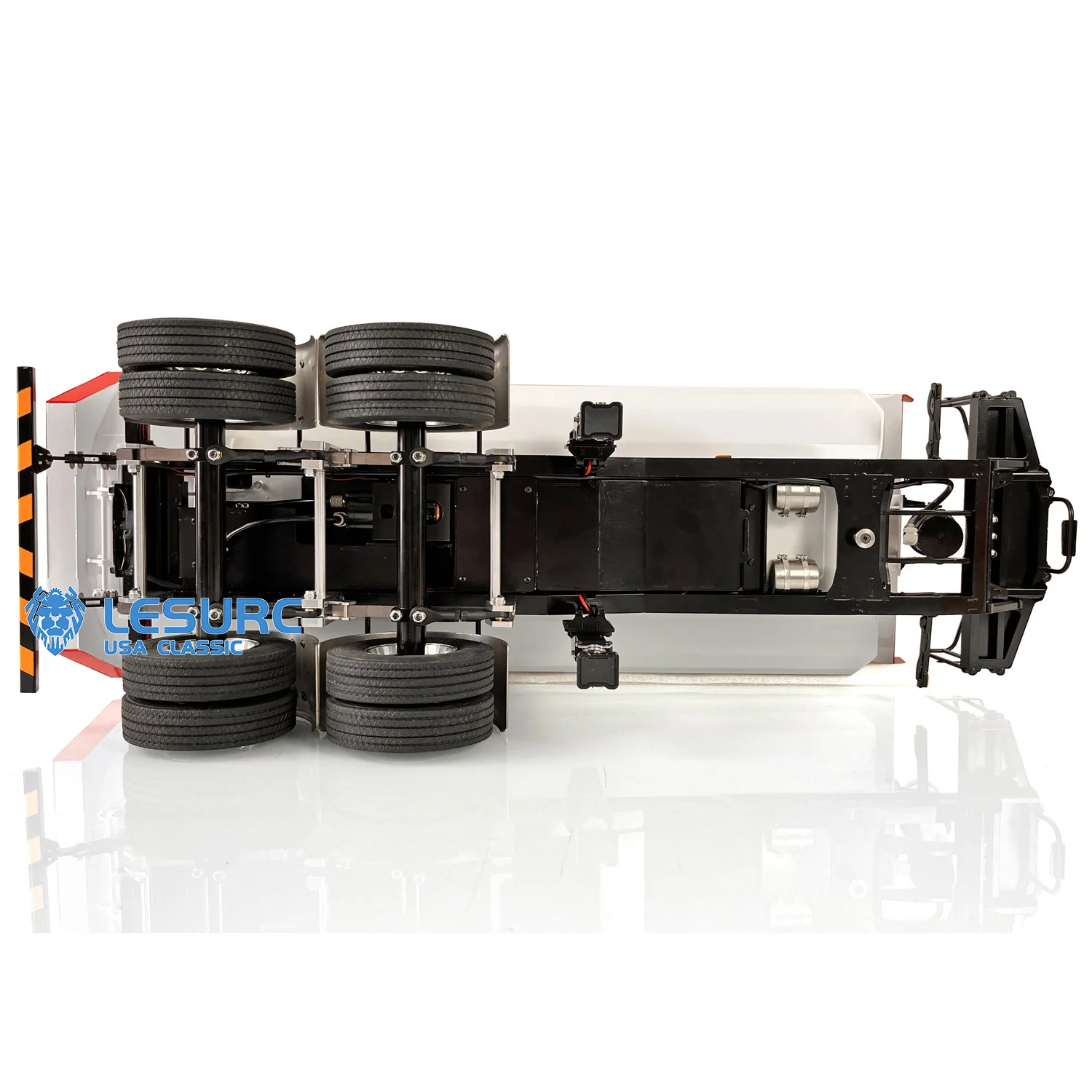 LESU 1/14 Metal Hydraulic Dumper Trailer Model Radio Control Tractor Truck DIY Tamiyaya Cars Outdoor Toys THZH1305