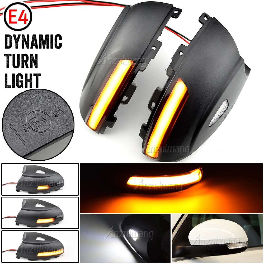 2pcs LED Dynamic Turn Signal Light For VW Tiguan MK1 5n Sharan 7n Side Rearview Mirror Blinker Sequential Indicator