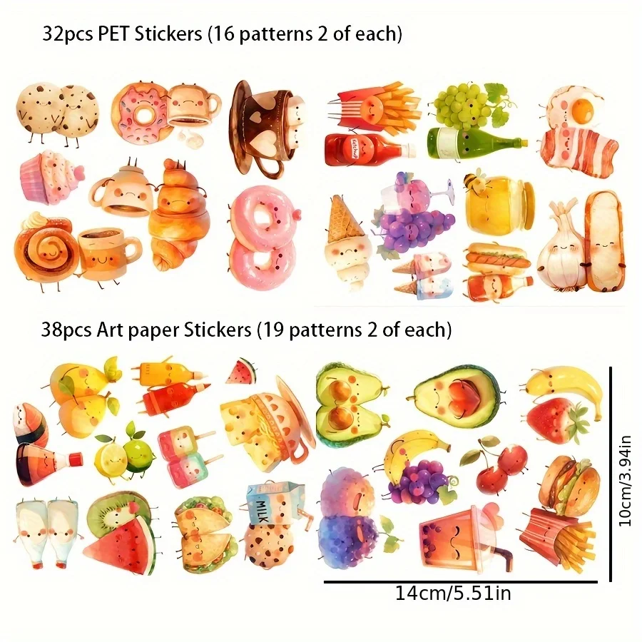 70–78 Stück PET- und Kunstdruckpapier-Aufkleber-Set, Liebesthema, für Urlaubsdekoration, Scrapbooking, Grußkarte, Postkartendekorationen – Detail 3