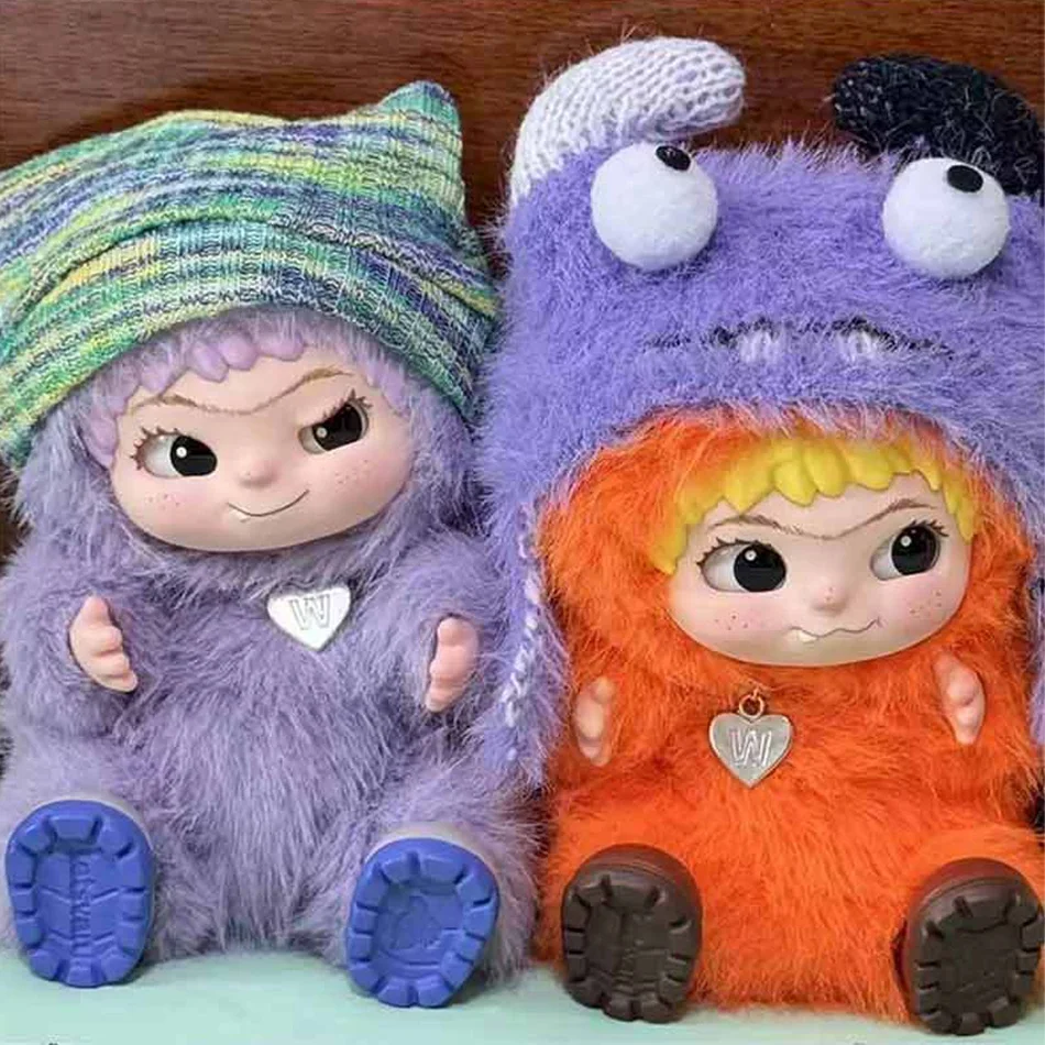 Bonito wakuku fuzzy na moda diversão festa caixa cega wakuku figura de ação caixa cega bonito boneca saco pingente boneca surpresa saco presentes