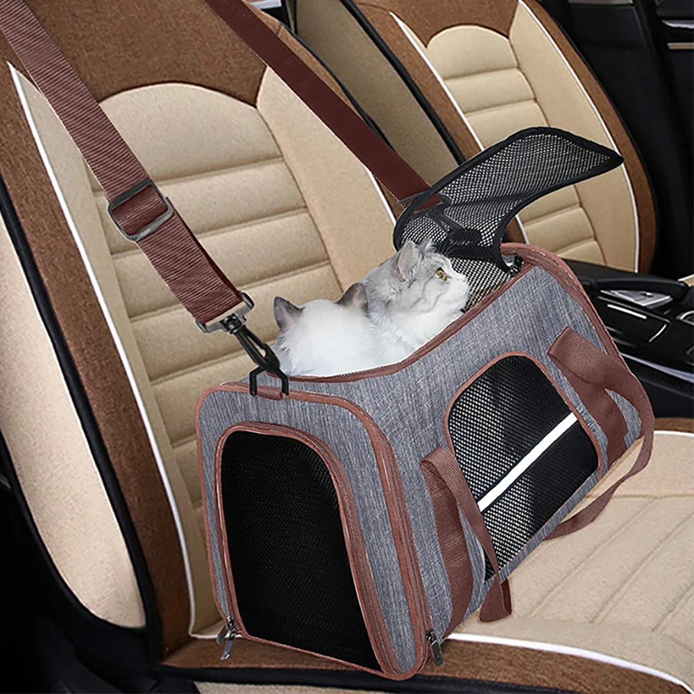 Cat Backpack Out Portable Breathable Handbag Shoulder Bags Foldable Light Car Pet Bag Moggy Cage for Travel Can Be Washed