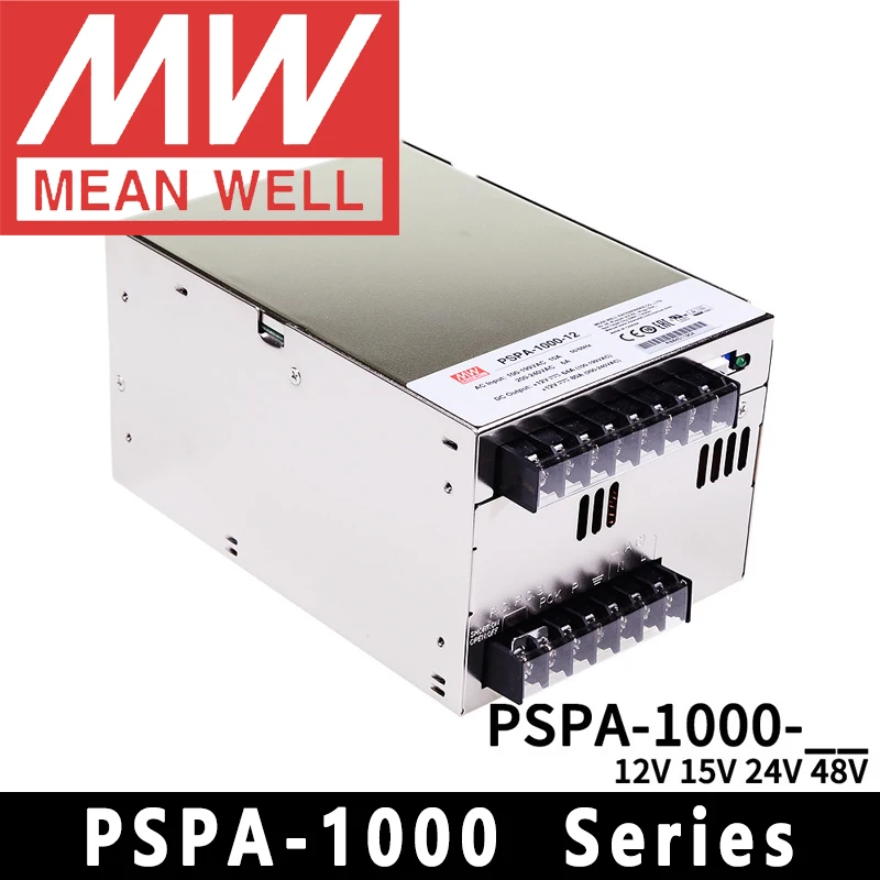 Mean Well PSPA-1000-24V/12/15/48 meanwell AC/DC 1000W with PFC and Parallel Function Power Supply