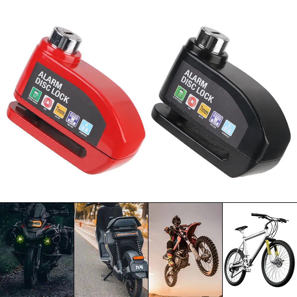 Verrouillage de frein à disque antivol pour moto, alarme de vélo, capteur de vibration, sécurité de sécurité universelle, 110dB, 2 prédire