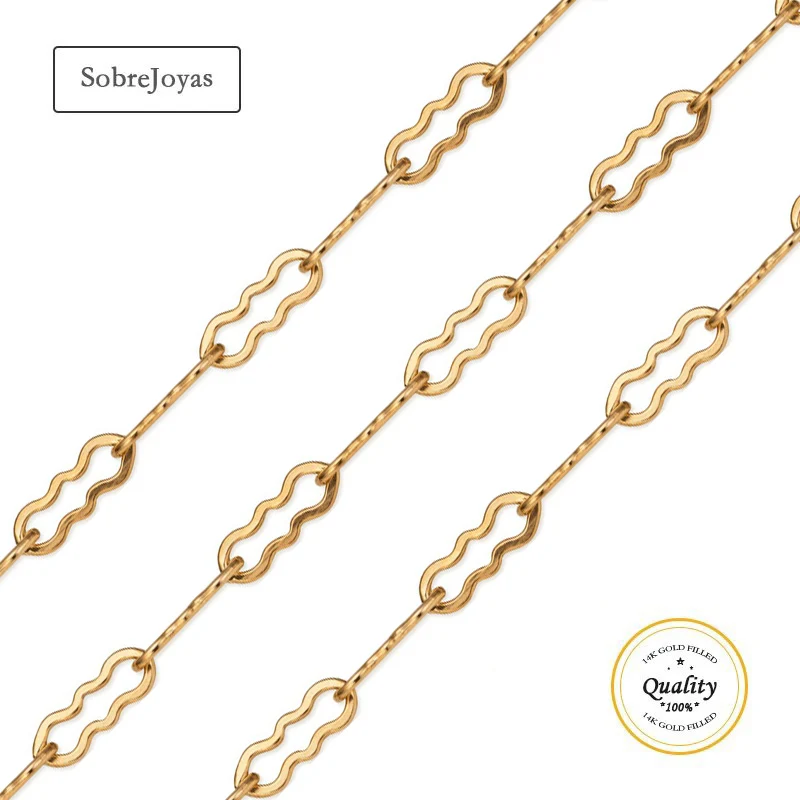 

Krinkle Chain 1.4MM Unfinished Necklace 14K Gold Filled Chain Wholesale Gold jewelry Minimalist Gold Filled Chain DIY Jewelry