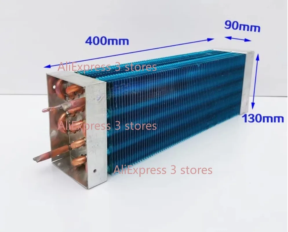 400*130*90mm Air-cooled evaporator condenser Refrigerator freezer copper tube aluminum fin air heat exchanger radiator view 3