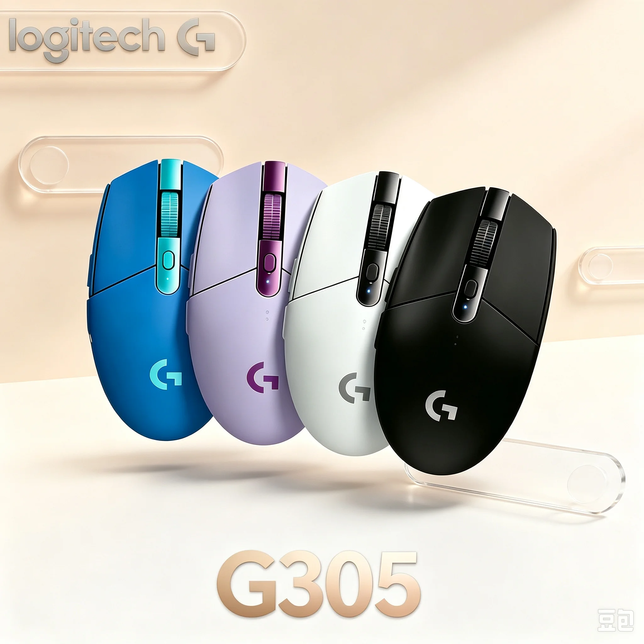 Logitech G305 2.4G Wireless Gaming Mouse 1ms Low Latency 6 Programmable Buttons High Precision Tracking for CS2 PUBG League O