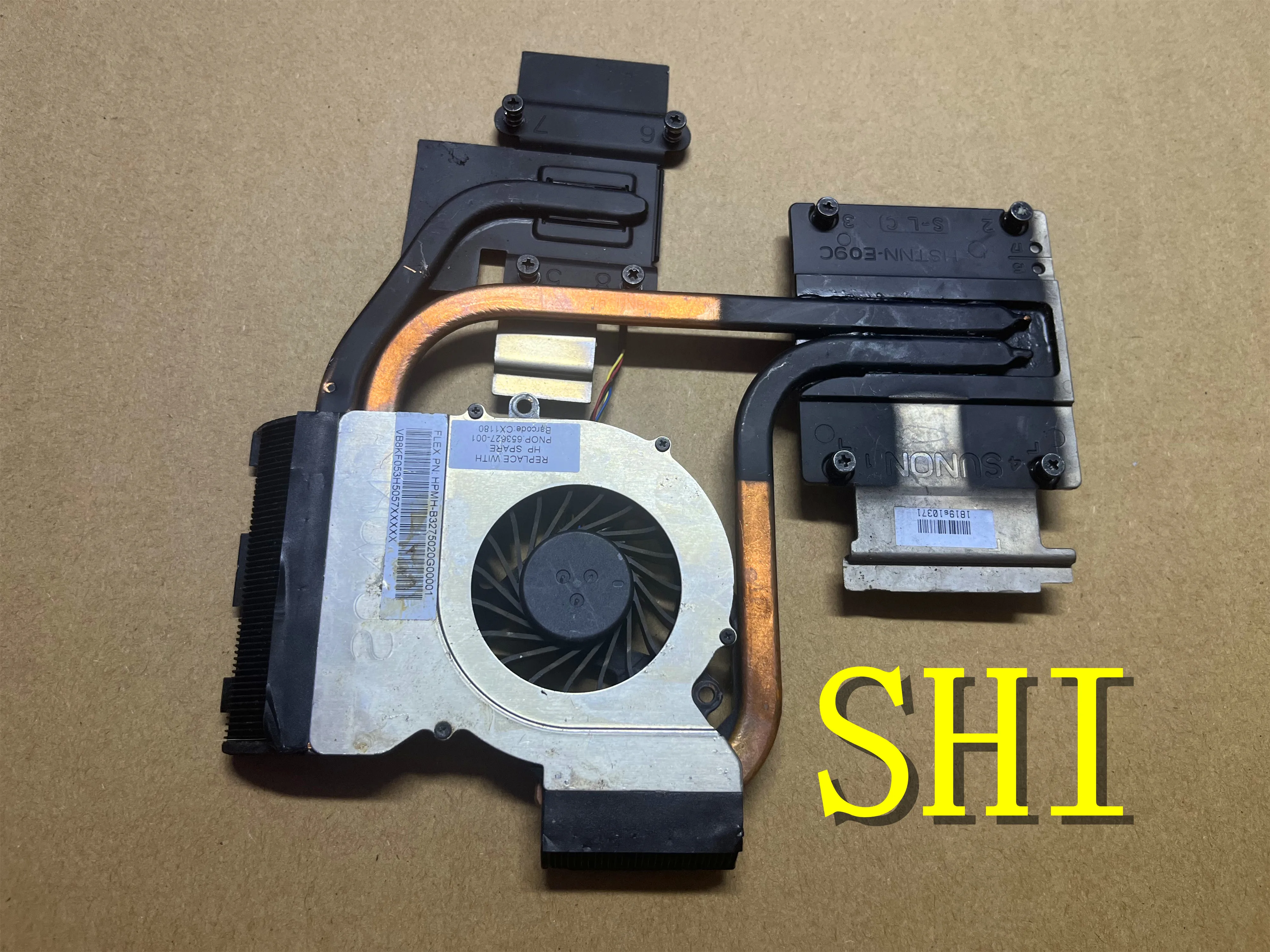 653627-001 Used For HP Pavilion DV6-6000 Dv6 DV7-6000 DV7 Cooling Heatsink With Fan  650797-001 665309-001 Free shipping