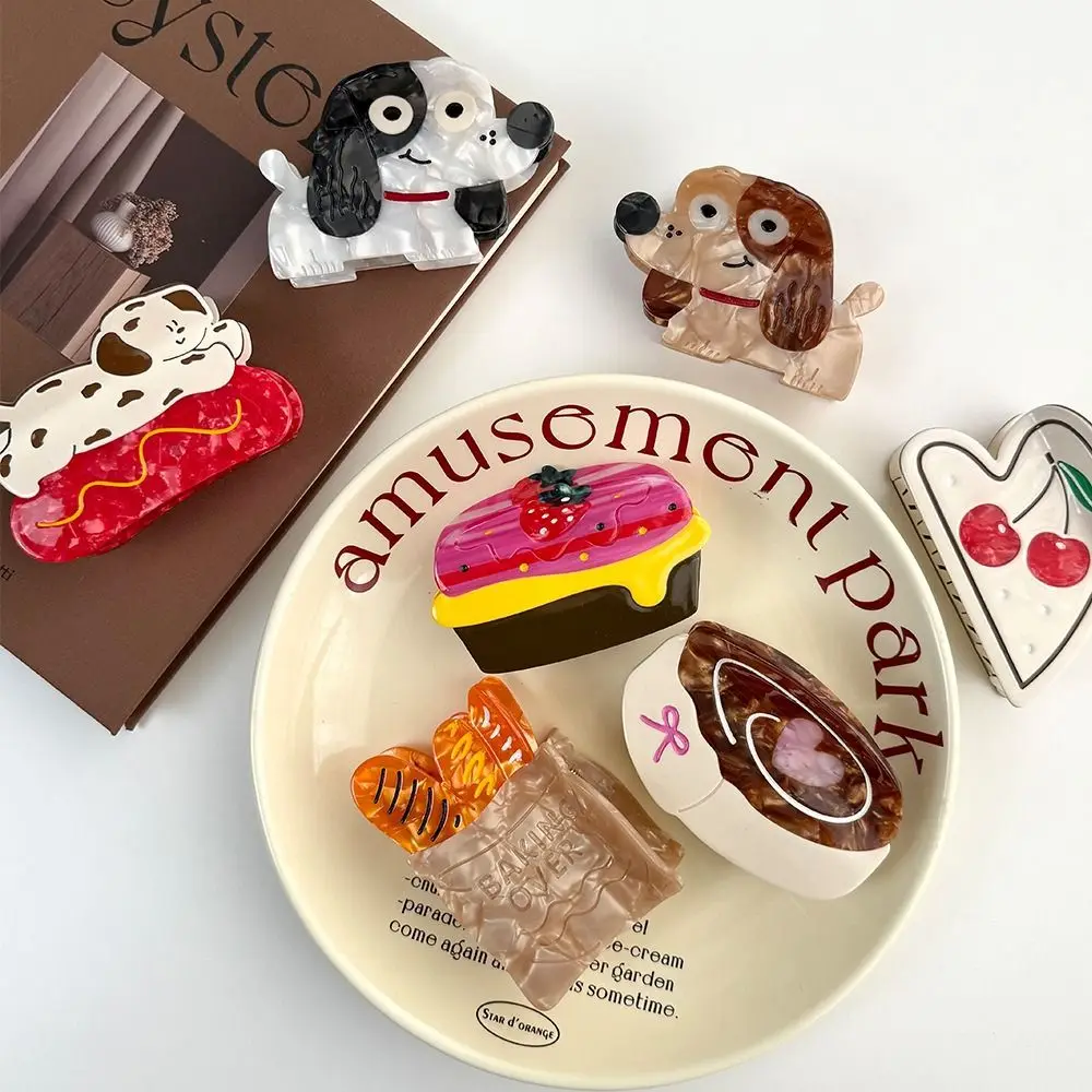 

Забавные заколки для волос из ацетата мороженого, разноцветные заколки для волос в виде акулы, аксессуары для волос