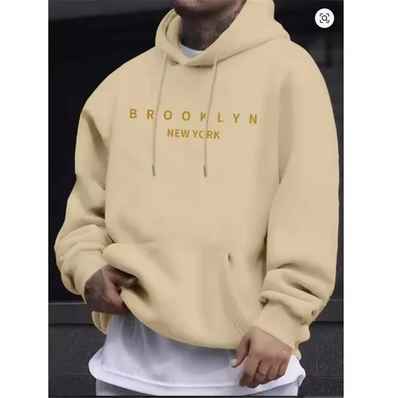Herren Herbst Winter Lockerer Pullover Hoodie Komfort-Sweatshirt für Jogging Fitness Gym Outdoor Sport Streetwear Alltag Freizeit Oberteil – Detail 14