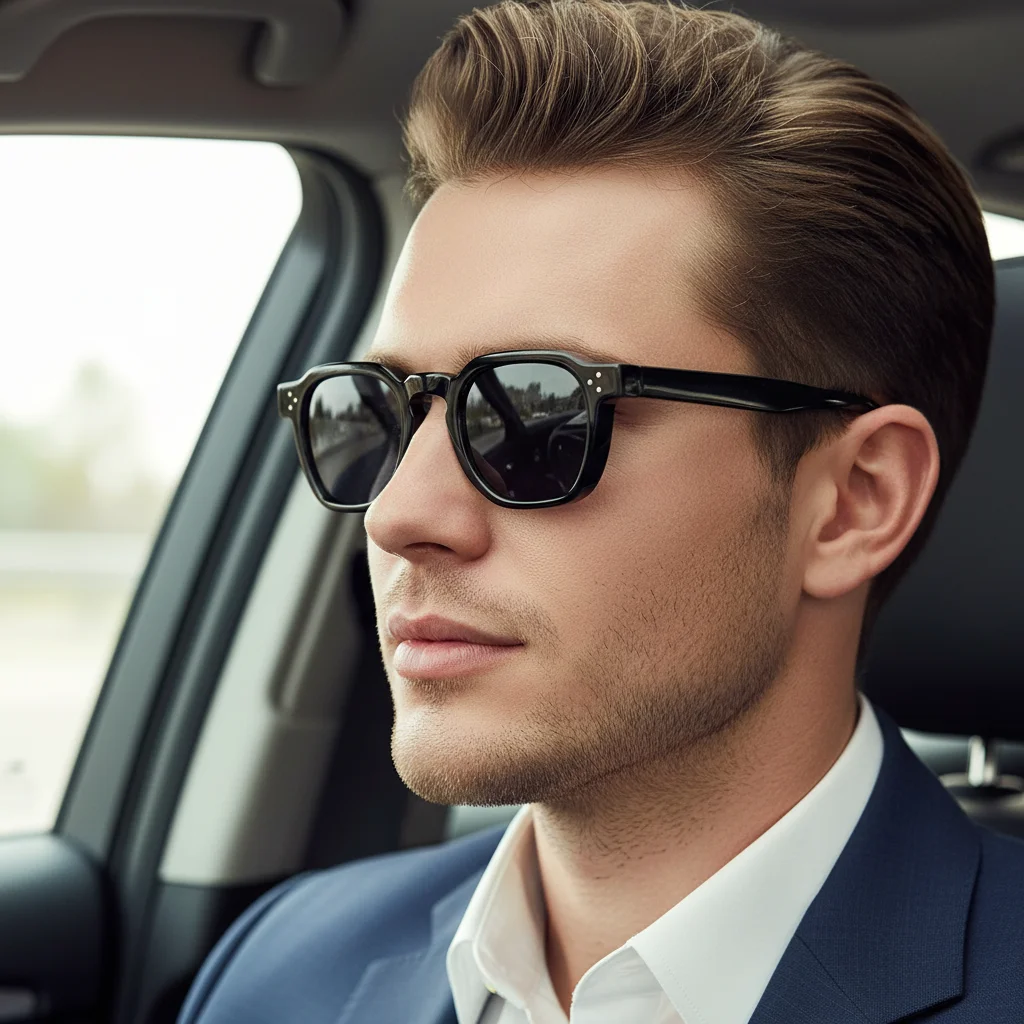 Versatile Metal Pin Sunglasses With High-style Square Frame For Driving Car Sunglasses9030