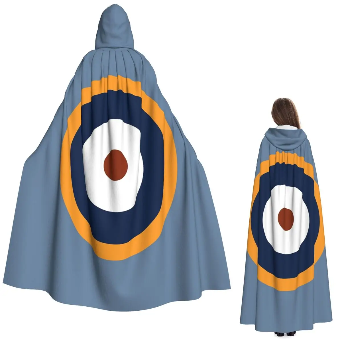 

The RAF Roundel Version Used During World War 2 Long Hooded Cloak Witch Medieval Costume Cosplay Cape HalloweenParty Adult