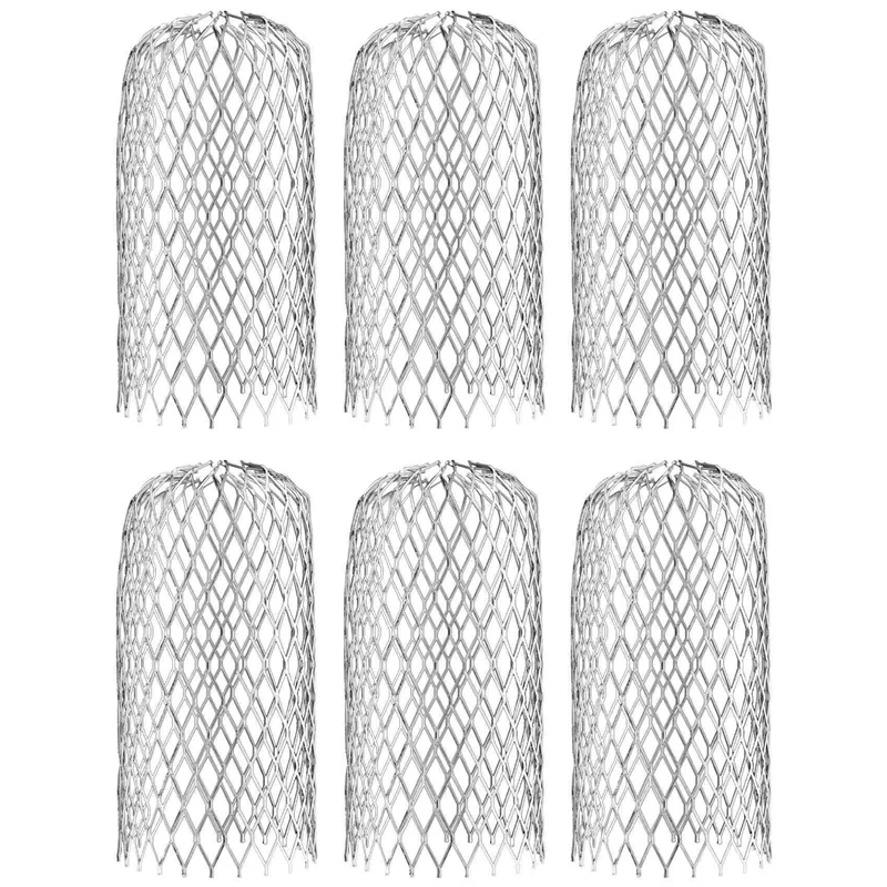 A95I-6 Pack Gutter Guard 3 Inch Expandable Aluminium Filter Strainer Gutter Downspout Guard For Stopping Blockage Leaves