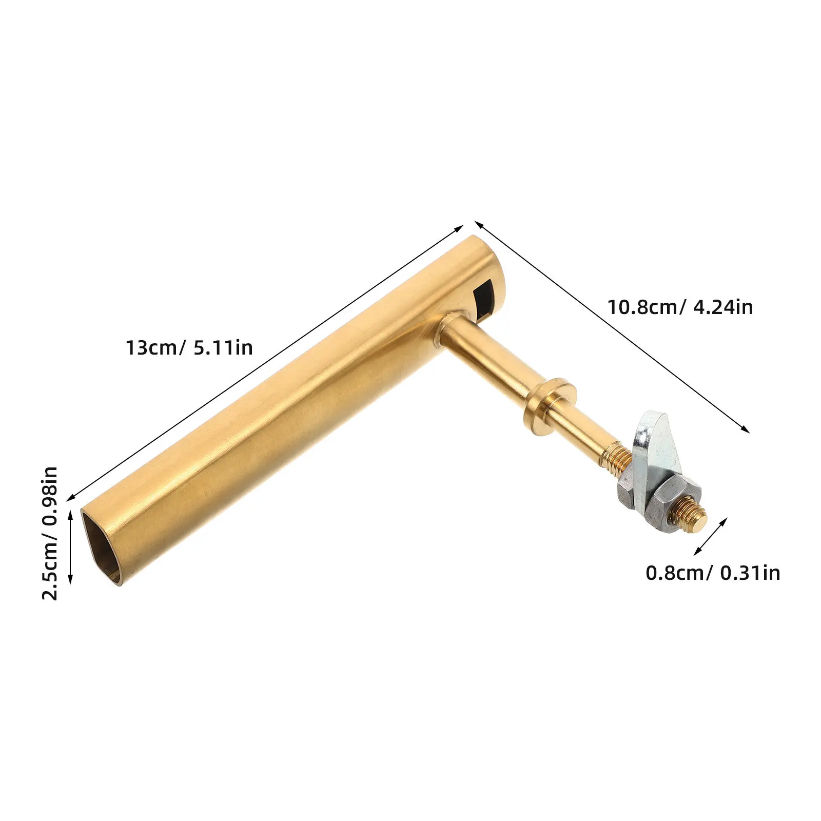 L Shaped Fireplace Door Handle Thickened Stainless Steel Heavy Duty Oven Stove Replacement Pull Handle Fireplace Repair Hardware