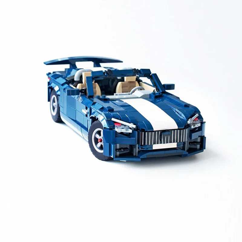 Modelo de coche de carreras de velocidad, ladrillos de construcción MOC, coche deportivo Convertible, tecnología Modular, regalos de vacaciones para niños, juguetes para montar, traje