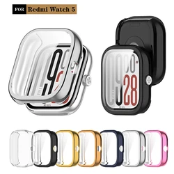 Protective Cover Case For Redmi Watch 5 / 5 Active / 5 Lite TPU Soft Protector Shell Bumper Protective Electroplating Cover