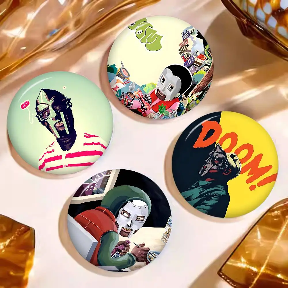 Fashion MF DOOM Hot Singer 58mm Cute Series Pins Funny Badge Interesting Cartoon Animals Brooches Backpack Clothes Accessory