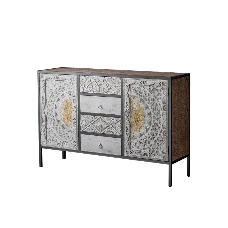 

Flower porch cabinet Storage locker Living room corridor South East Asia B & B decorative cabinet Dou cabinet