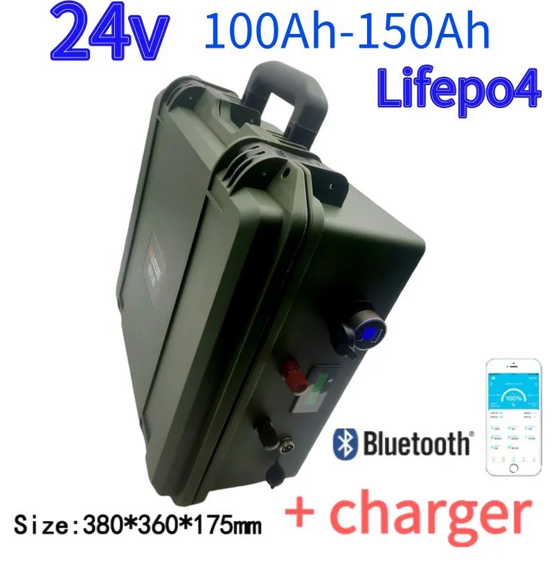 

24V 100AH 120AH 150AH LiFePO4 Battery with Charger 24V Lifepo4 24V Lithium Iron Phosphate Battery for Renewable Energy Systems