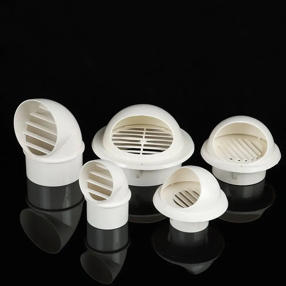 

PVC Exterior Wall Air Vent Grille Round Vent Cover Waterproof Cap 75/110/160mm Anti-bird And Rat Ducting Ventilation Grilles