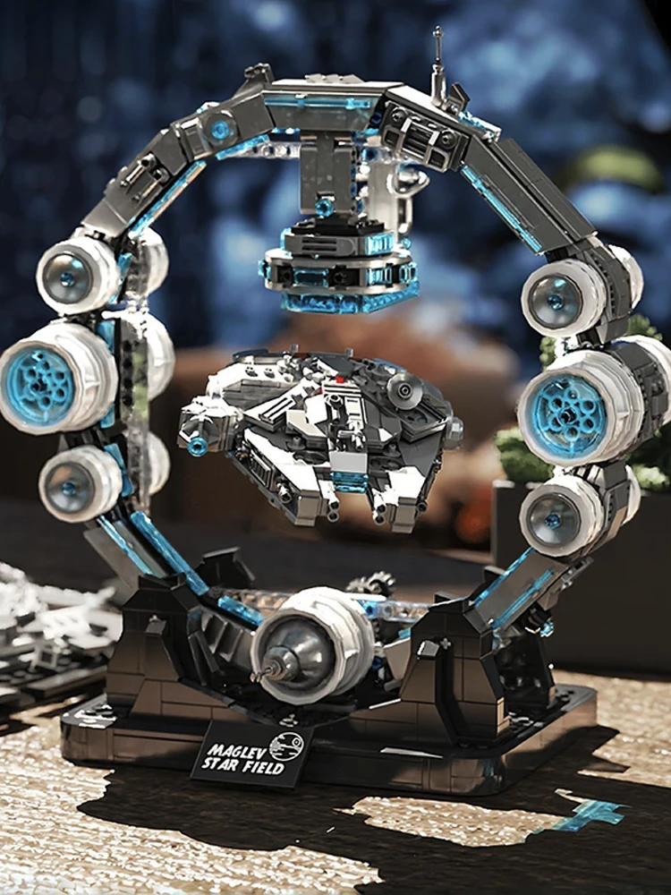 Nieuwe Battle Star Ship Bouwstenen Model Ruimteschip MOC Gemonteerd Speelgoed Sets Cool Ornament Kerstcadeaus voor Jongens Volwassen Kind - afbeelding 2