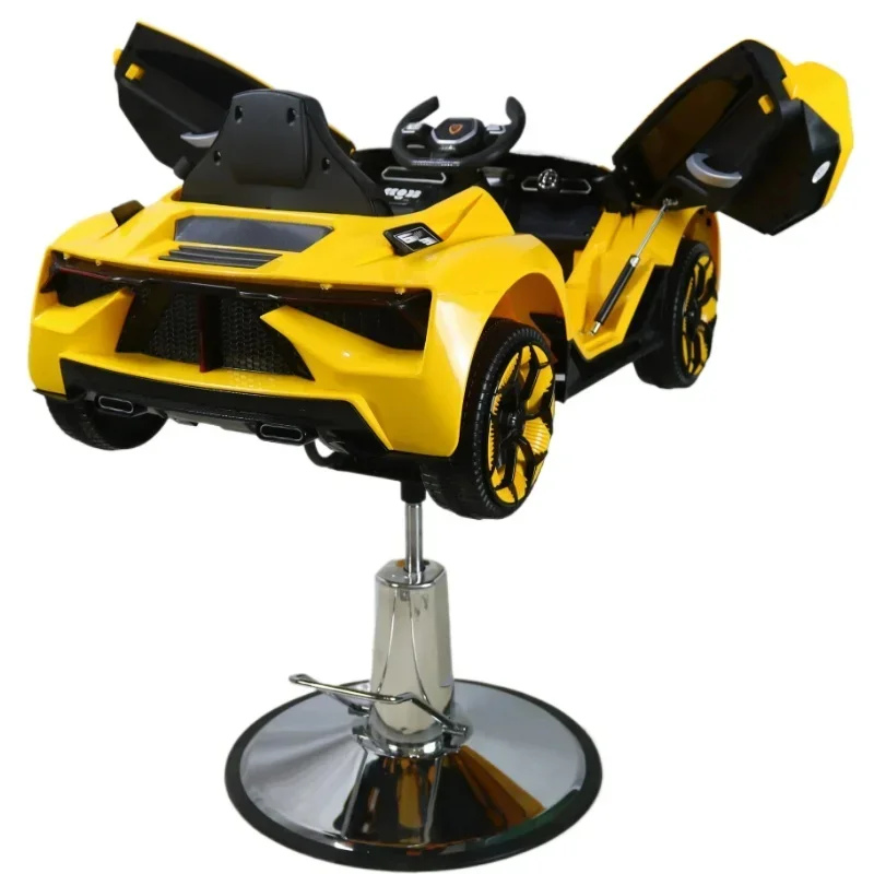 

Kids Barber Chair Hair Salon Stable, Cartoon BarberCar Children Rotatable,Electric Chair Music Shoppoltrone Barbiere Uomo
