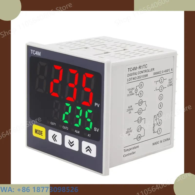 TC4M 72 * 72 SSR Dual Output Multi-input Digital Intelligent PID Temperature Controller for Food Container Sealing Machine