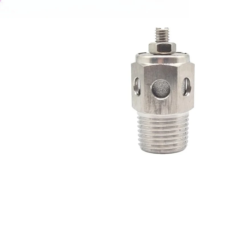 

Stainless steel muffler with adjustable flow exhaust valve thread 316L anti-corrosion acid alkali pneumatic muffler