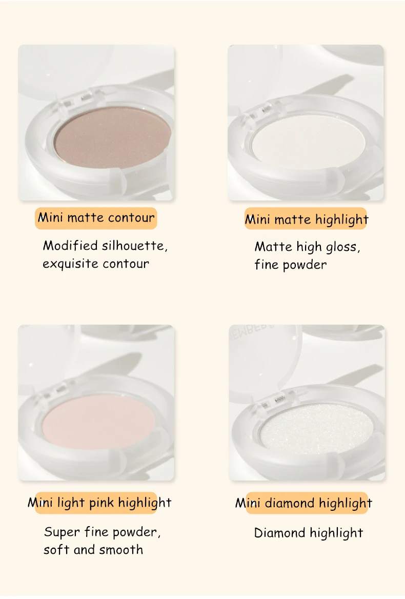 LEEMEMBER 미니 페이스 섀도우 파우더, 다이아몬드 매트 하이라이터, 컨투어 브라이트닝 블러쉬 베이스 파우더, 핑크 팔레트, 페이스 메이크업 화장품